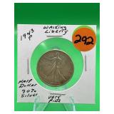 1943-P Walking Liberty Half Dollar 90% Silver