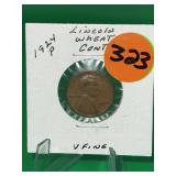 1924-P Lincoln Wheat Cent Very Fine