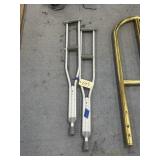 Pair Aluminum Crutches up to 5