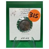 1912-P Very Fine Lincoln Wheat Cent