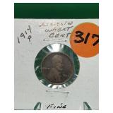 1914-P Lincoln Wheat Cent Fine