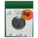 1916-P Lincoln Wheat Cent Fine