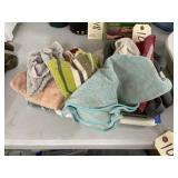 Stoneware Cutting Board & Kitchen Rags