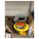 Plastic Nesting Bowls - Gold Colored Plates