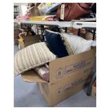 Box of Assorted Throw Pillows