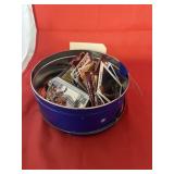 Assorted Sports Cards in Tin