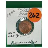 1906 Indian Head Cent Uncirculated Full Liberty