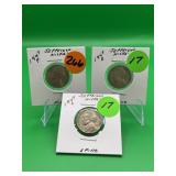 1947-P D S Jefferson Nickels Fine to Ext fine