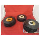 Box of Assorted Vinyl Records 45