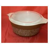 Pyrex Casserole Dish in Woodland Pattern w/Lid