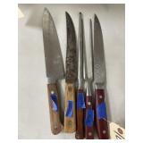 5 Pcs - Knife Carving - Sharpener & Knives