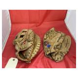 2 - Rawlings Baseball Gloves - Right Handed