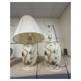 2 Table Lamps - 30" 1 has no shade