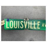 Louisville Ave Metal Street Sign
