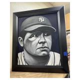 Framed Wall Art - Painting - NY Yankee 26"x30"