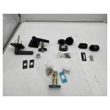 4 Ct Door Knob Lot- (1) Black Square Door Handle (