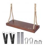 Outdoor Wood Hanging Seat, Approx  22" x 8" x 2"