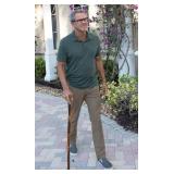 Vive Wooden Walking Stick Cane - 36", Rubber Tip