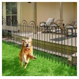 10 Panel Garden Fence - 42x21.6", Black