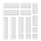 58 Piece Clear Organizers- (30) Small (18) Medium
