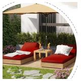 Sundale Outdoor Olefin Chaise Lounger Cushions, Se