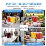 2 Pack 2.5 Gallon Drink Dispenser, Clear Acrylic,