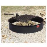 Park Style Pilot Rock Steel Backyard Campfire Ring