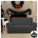 Easy Going Stretch Loveseat Slipcover - Dark Grey,