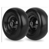 2 Pack Flat Free Lawn Mower Tires And Wheel With B