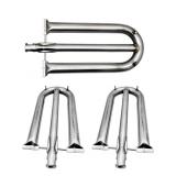 3 Pack, Stainless Steel Burner Replacement For Ame
