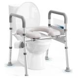 BLUELOG, Raised Toilet Seat With Handles, Adjustab