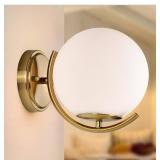 2 Ct. Gold Globe Wall Sconce with 7" Frosted Glas