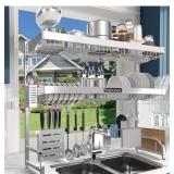 BABOSAS, Over The Sink Dish Drying Rack, 3 Tier, A