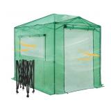 Eagle Peak Portable Walk In Greenhouse - Clear/Gre