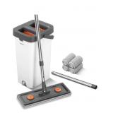 Mop & Bucket With Wringer For Home - 3 Microfiber