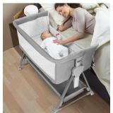 Bassinet Bedside Sleeper, 7 Adjustable Heights, Br