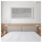Nankai Art 24" x 48" White Texture Abstract Art