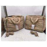 2 Ct. Puffer Tote Bag - 13x6x16", Luggage Strap