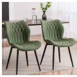Kidol & Shellder Dining Chairs Set of 2, PU Leathe