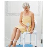 Carex Bath Seat And Shower Chair w/Back Rest - Whi
