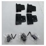 4 Ct.  Black Finish Heavy Duty Hinge with Hardware