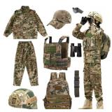 Boys Army Costume Boy Soldier Full Set - Green, 1