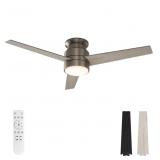 Warmiplanet Flush mount Ceiling Fan- 3 Blade, 52"