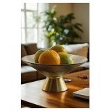Tampered Glass Decorative Bowl - 9.8x4.53", taupe