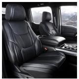 Coverland Front Leather Seat Covers - Black, Compa