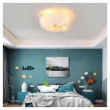 20" Modern Ceiling Fan With Lights w/Remote - 6 S