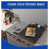 Stove Top Cover with Handles, Heavy Duty Metal Noo