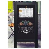 Magnetic A-Frame Chalkboard Sign - 20x40", Black