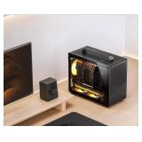 Black Micro-ATX Mini Tower Computer Chassis, Detac