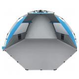 4 Person Beach Tent/Sun Shelter- Blue, Portable, C